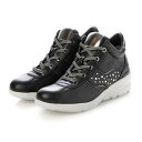 フィットジョイ FITJOY 軽量 mid cut キラキラスニーカー (BLK/GRY)(4)