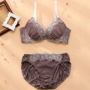 パリーゼ Palissee ニュアンスフルール3/4カップブラ&ショーツ【返品不可商品】 (ブラウン)