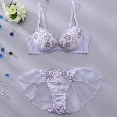 パリーゼ Palissee ジョリーマリエ3/4カップブラ&ショーツ【返品不可商品】 (パープル)