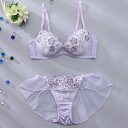 パリーゼ Palissee 【EFカップ】ジョリーマリエ3/4カップブラ&ショーツ【返品不可商品】 (パープル)