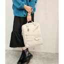 ジュエティ jouetie グレインPU ライダース リュック パソコン保護ポケット付き (IVO)