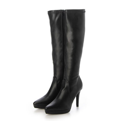 デメテル DEMETER ポインテッドトゥ☆プラットフォーム ストレッチ ロングブーツ （ブラックスムース）