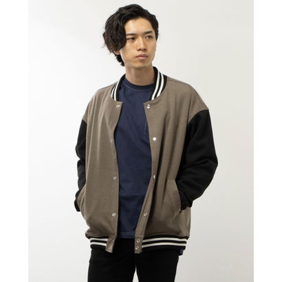 スタイルブロック STYLEBLOCK ポンチビッグシルエットスタジャン (グレーベージュ) スタイルブロック STYLEBLOCK ポンチビッグシルエットスタジャン (グレーベージュ)