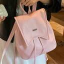 デューリリー Dewlily フェイクレザーリュック レディース 10代 20代 30代 韓国ファッション カジュアル おしゃれ バッグ バック 鞄 大容量 リュックサック 黒 白 (ピンク)(4)