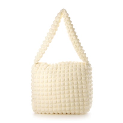 スタイルブロック STYLEBLOCK ポップコーン生地ショルダーバッグ （ホワイト）