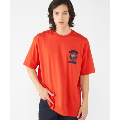 トミー ヒルフィガー TOMMY HILFIGER マウンテンマルチバッジTシャツ (レッド)