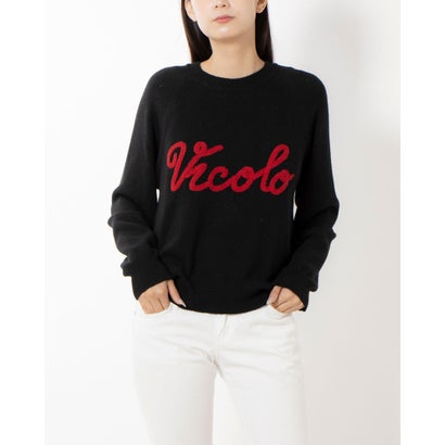 ヴィコロ ViCOLO VICOLOロゴニットTOPS （Nero）