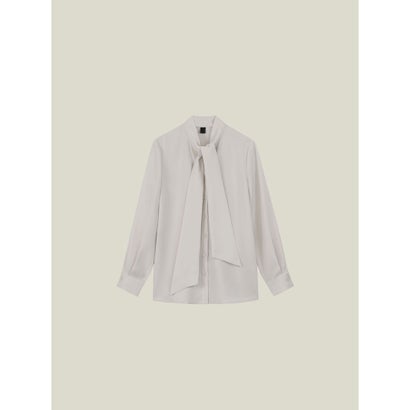 ラポミ ミント LA POMME mint Ribbon Classical Blouse シンプルリボンシフォンブラウス （Apricot）