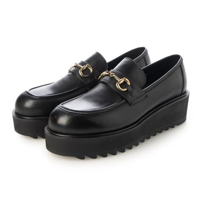 エンデヴァイス endevice 本革シャークハイソール Uチップ ビットローファー （ブラック）