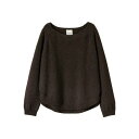 Emn UNOHA ROUND HEM KNIT TOP iBROWNj