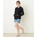 レースレディース Lace Ladies レース柄ラッシュガード ショートパンツ 2点セット (ブラック)