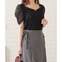 レースレディース Lace Ladies パフスリーブ 半袖 カットソー (ブラック)(4)
