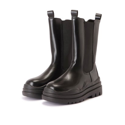 レースレディース Lace Ladies サイドゴアプラットフォームブーツ （ブラック）