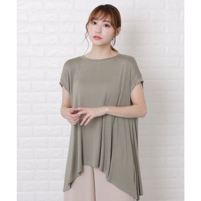 レースレディース Lace Ladies フレンチスリーブフレアチュニック (グリーン) レースレディース Lace Ladies フレンチスリーブフレアチュニック (グリーン)