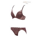 アモスタイル バイ トリンプ AMOSTYLE BY Triumph DeepV ブラ&ショーツセット クラシカルレース 1340 B-Dカップ【返品不可商品】 (カルーア)