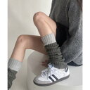 ミニミニストア miniministore レッグウォーマー 配色靴下 レディース (グレー)
