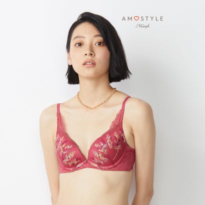 アモスタイル ハ?イ トリンフ? AMOSTYLE BY Triumph 夢みるブラDeepV アモスタイル25thアニバーサリーコレクション 1444 E-Fカップ （リップスティックピンク）