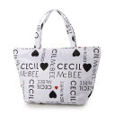 セシルマクビー バッグ セシルマクビー CECIL McBEE LOGO PATTERN TOTE （ホワイト）