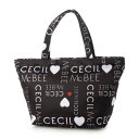 セシルマクビー バッグ セシルマクビー CECIL McBEE LOGO PATTERN TOTE （ブラック）