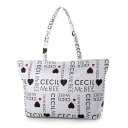 セシルマクビー バッグ セシルマクビー CECIL McBEE LOGO PATTERN TOTE L （ホワイト）