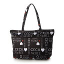 セシルマクビー バッグ セシルマクビー CECIL McBEE LOGO PATTERN TOTE L （ブラック）