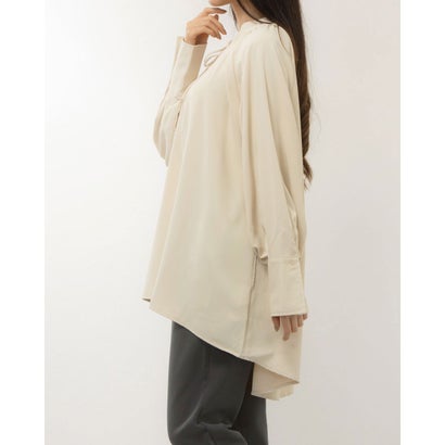 ラナン RANAN スキッパーオーバーブラウス （ライトベージュ）