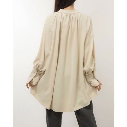 ラナン RANAN スキッパーオーバーブラウス （ライトベージュ）