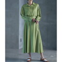 ラナン RANAN カラーシャンブレーセットアップ (ピスタチオ)