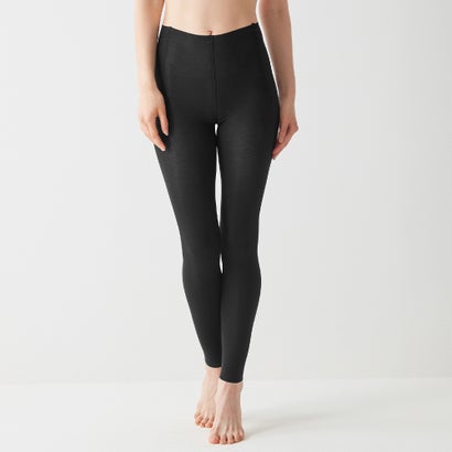 キレイラボ KIREILABO あったかインナーボトム【完全無縫製】吸湿発熱 裏起毛であったか 9分丈 薄手 うるおい保湿 秋冬 （ブラック）