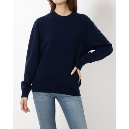 ジョワクレール Joieclair カシミヤ100%丸首セーター (ネイビー)