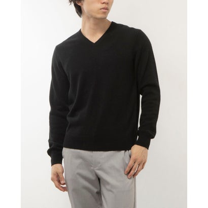 ジョワクレール Joieclair カシミヤ100%V字セーター (ブラック)