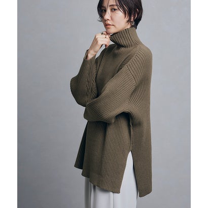 ラス RASW ハイネックオーバーリブニット （モカーキ）