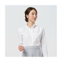 トーキョーシャツ TOKYO SHIRTS 【デザイン】 スタンドゴムシャーリング 長袖 形態安定 レディースシャツ (ホワイト)