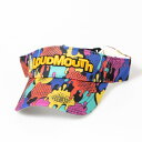 ◇ラウドマウス LOUDMOUTH サンバイザー今シーズンのインパクトある柄で展開のツイルサンバイザー。ベルクロ仕様でサイズ調整も可能。ロングシーズンお使い頂けます。FREE : 【頭周り】61cm別カラーはこちら！ マルチカラー(Pastel Macarons)　マルチカラー(Geometry Skull)　ブラック(Retro Beauties)　マルチカラー(Crazy Graf)　ホワイト(Funky Monkeys)