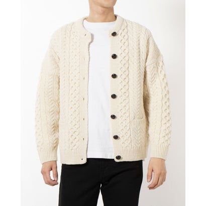 アランウーレンミルズ aran WOOLLEN MILLS ウール カーディガン （Off White(オフホワイト)）