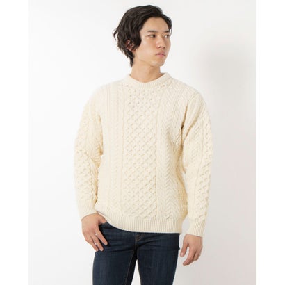 アランウーレンミルズ aran WOOLLEN MILLS ウールセーター (Off White(オフホワイト))