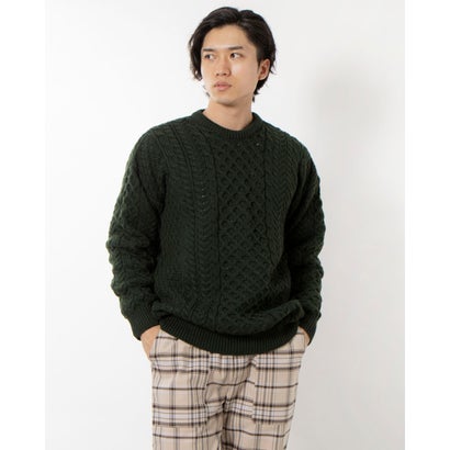 アランウーレンミルズ aran WOOLLEN MILLS ウールセーター (Army(ダークオリーブ))