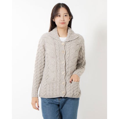 アランウーレンミルズ aran WOOLLEN MILLS ウール カーディガン （Beige）