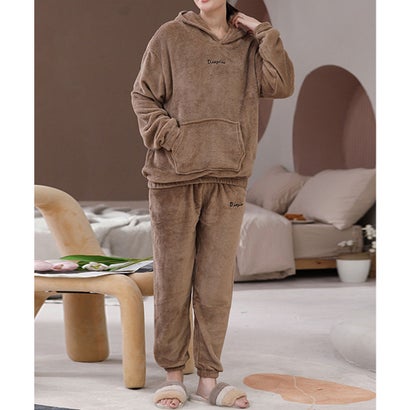 ミニミニストア miniministore ルームウェア フリース パジャマ セット （モカ）