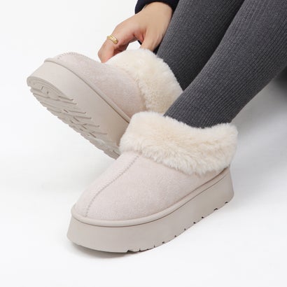 ベース BASE アンクルムートンブーツ （アイボリー）