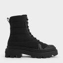 ナイロン パッフィーリジッドソールブーツ (BlackTextured)