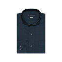 トーキョーシャツ TOKYO SHIRTS 形態安定 ホリゾンタルワイドカラー 長袖 ワイシャツ （ネイビー）