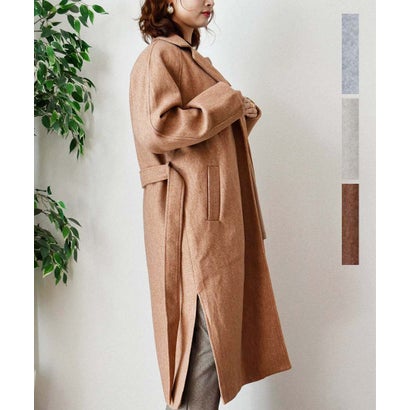 アルゴトウキョウ ARGO TOKYO Wool Blend Long Gown Coat 21079ウールブレンドロングガウンコート （キャメル）