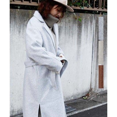 アルゴトウキョウ ARGO TOKYO Wool Blend Long Gown Coat 21079ウールブレンドロングガウンコート （グレー）