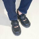 厚底スニーカーサンダル (ブラック)