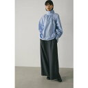 ハイウエストピンストライプワイドパンツ GRY(4)