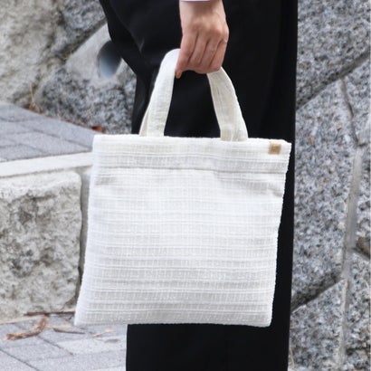 ベース BASE ツイードミニトートバッグ （アイボリー）