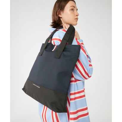 トミー ヒルフィガー トミー ヒルフィガー TOMMY HILFIGER セントラルキャンバストートバッグ （ネイビー）