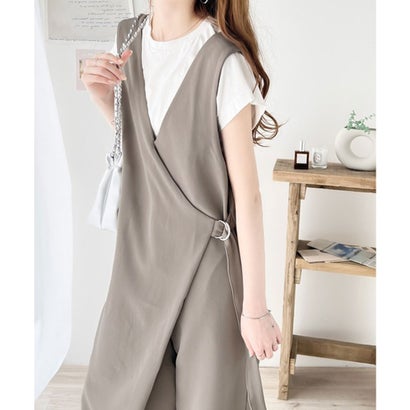 クラシカルエルフ Classical Elf 楽チンなのにキチンと魅せ！2wayラップオールインワン （グレージュ）