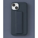 エモニーク emonique スタンドホルダーハンドル付き シリコン iPhoneケース カバー (ネイビー)